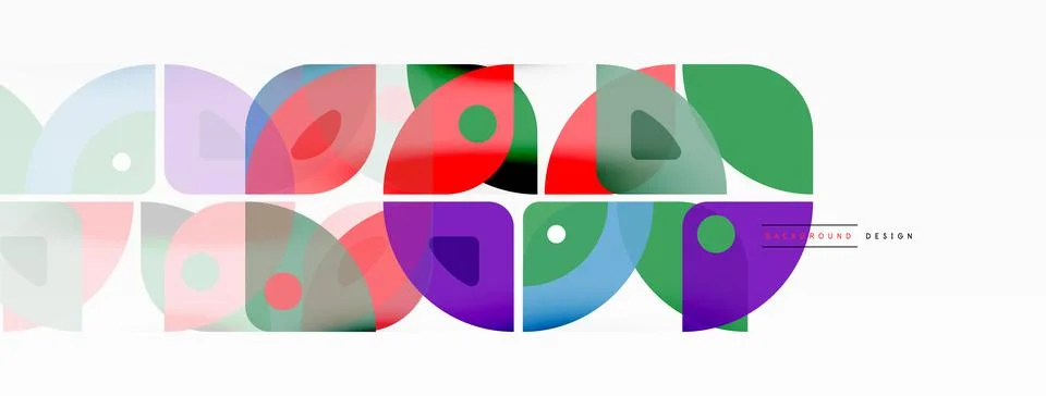 Lines, squares, circles and triangles. Geometric abstract background for Stock Illustration