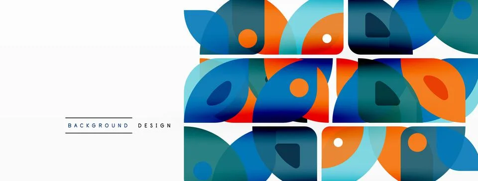 Lines, squares, circles and triangles. Geometric abstract background for Stock Illustration