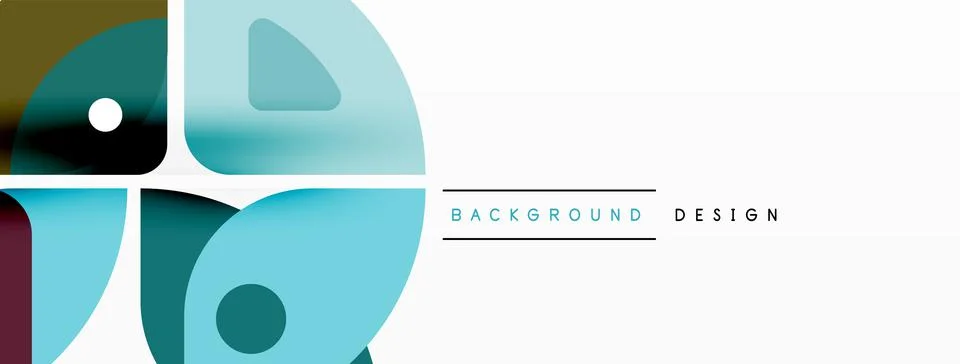 Lines, squares, circles and triangles. Geometric abstract background for Stock Illustration
