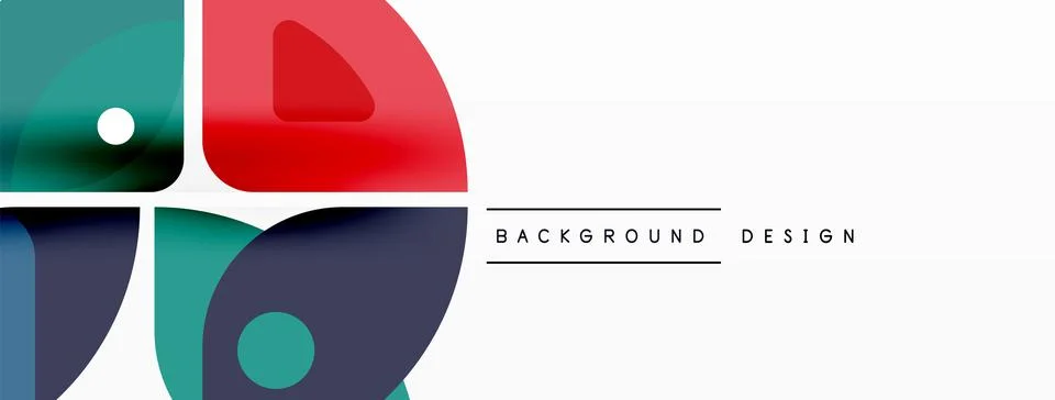 Lines, squares, circles and triangles. Geometric abstract background for Stock Illustration