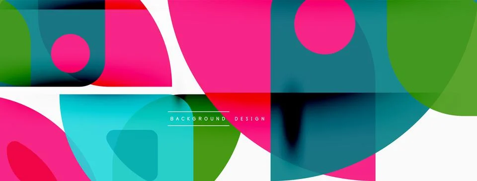 Lines, squares, circles and triangles. Geometric abstract background for Stockillustratie