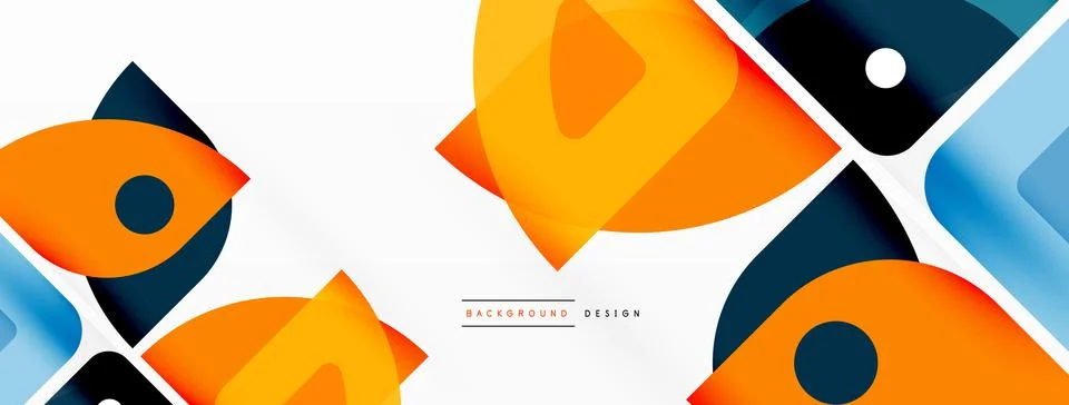 Lines, squares, circles and triangles. Geometric abstract background for 스톡 일러스트