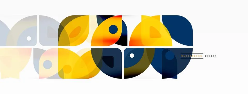 Lines, squares, circles and triangles. Geometric abstract background for 库存插图