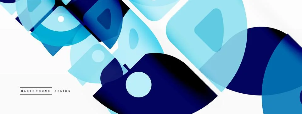 Lines, squares, circles and triangles. Geometric abstract background for Stock Illustration