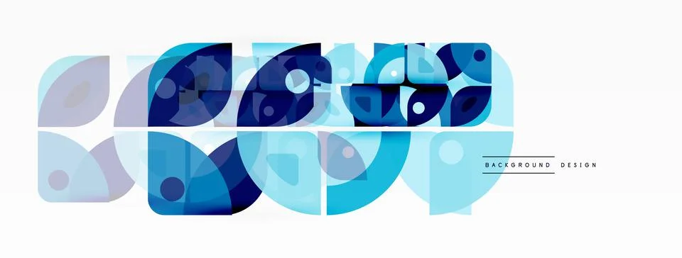 Lines, squares, circles and triangles. Geometric abstract background for Stock Illustration