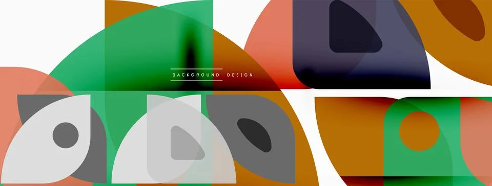 Lines, squares, circles and triangles. Geometric abstract background for Illustrazione stock