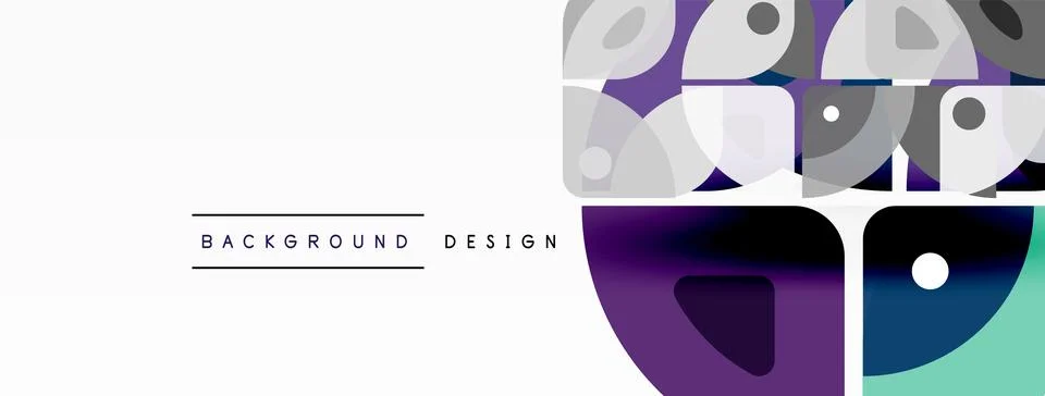 Lines, squares, circles and triangles. Geometric abstract background for Stock Illustration