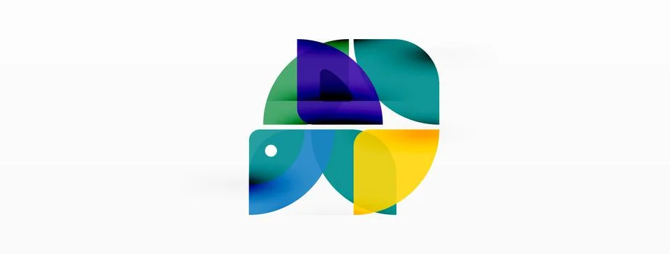 Lines, squares, circles and triangles. Geometric abstract background for Stock Illustration