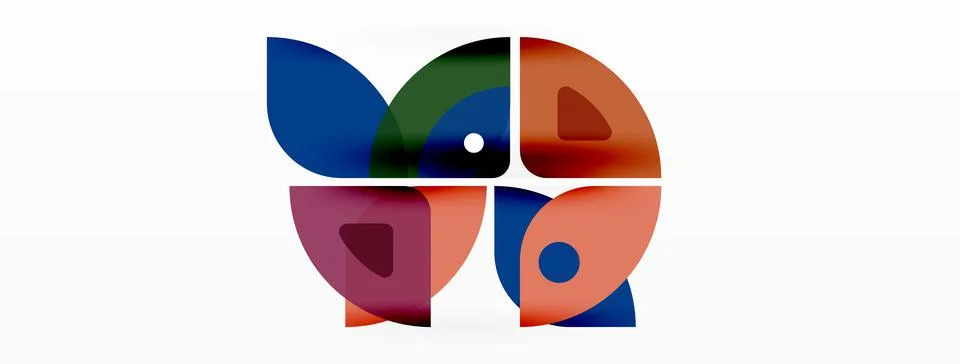Lines, squares, circles and triangles. Geometric abstract background for Stock Illustration