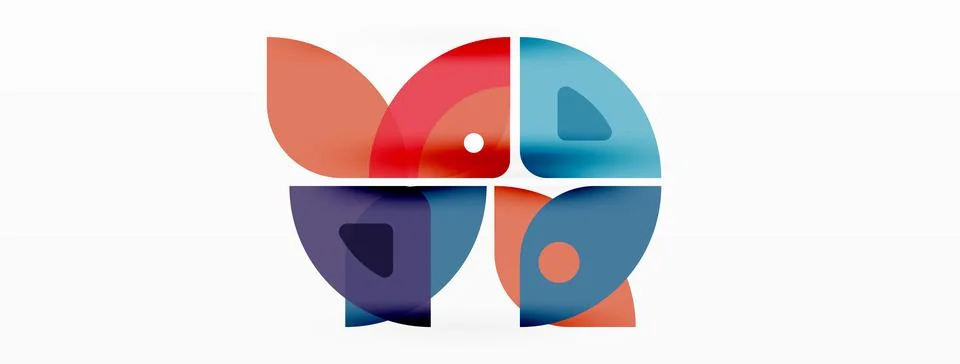 Lines, squares, circles and triangles. Geometric abstract background for Stock Illustration