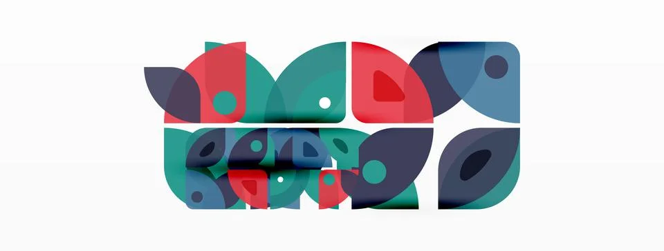 Lines, squares, circles and triangles. Geometric abstract background for Stock Illustration