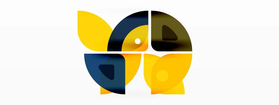 Lines, squares, circles and triangles. Geometric abstract background for Stock Illustration