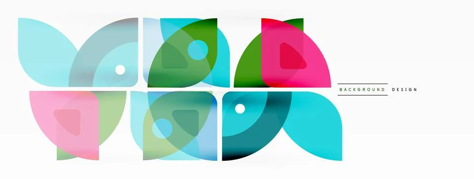 Lines, squares, circles and triangles. Geometric abstract background for イラスト素材