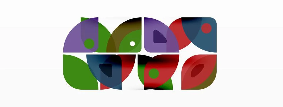 Lines, squares, circles and triangles. Geometric abstract background for Illustrazione stock
