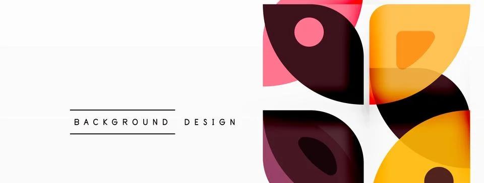 Lines, squares, circles and triangles. Geometric abstract background for Stock Illustration