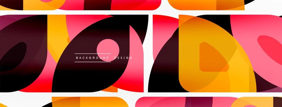 Lines, squares, circles and triangles. Geometric abstract background for Stockillustratie