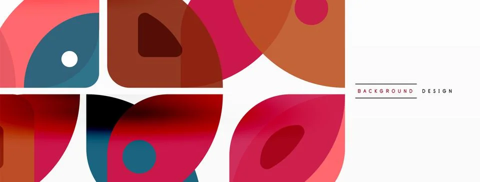 Lines, squares, circles and triangles. Geometric abstract background for 스톡 일러스트