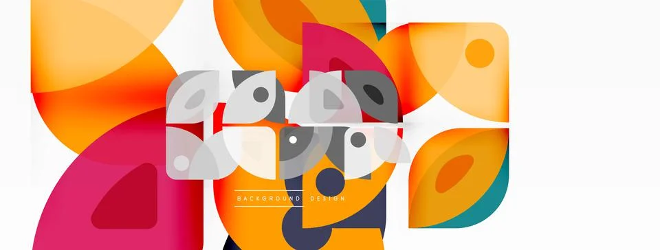 Lines, squares, circles and triangles. Geometric abstract background for Stock Illustration
