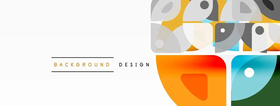 Lines, squares, circles and triangles. Geometric abstract background for イラスト素材