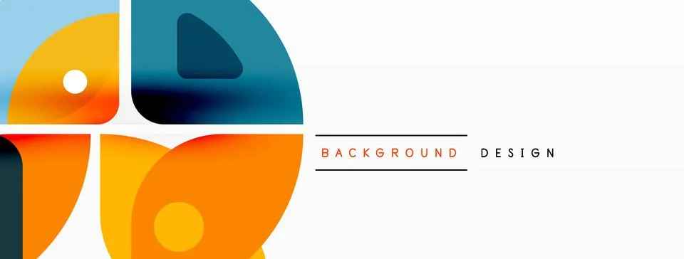 Lines, squares, circles and triangles. Geometric abstract background for イラスト素材