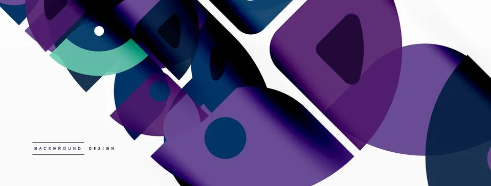 Lines, squares, circles and triangles. Geometric abstract background for Stockillustratie