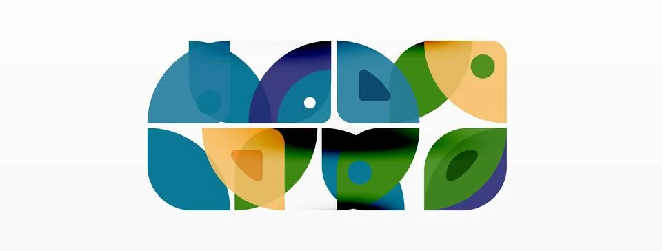Lines, squares, circles and triangles. Geometric abstract background for Stock Illustration