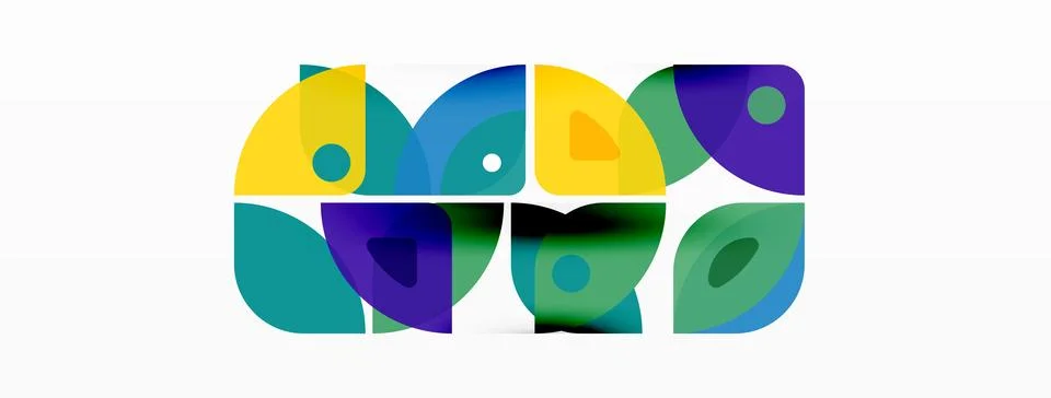 Lines, squares, circles and triangles. Geometric abstract background for 스톡 일러스트