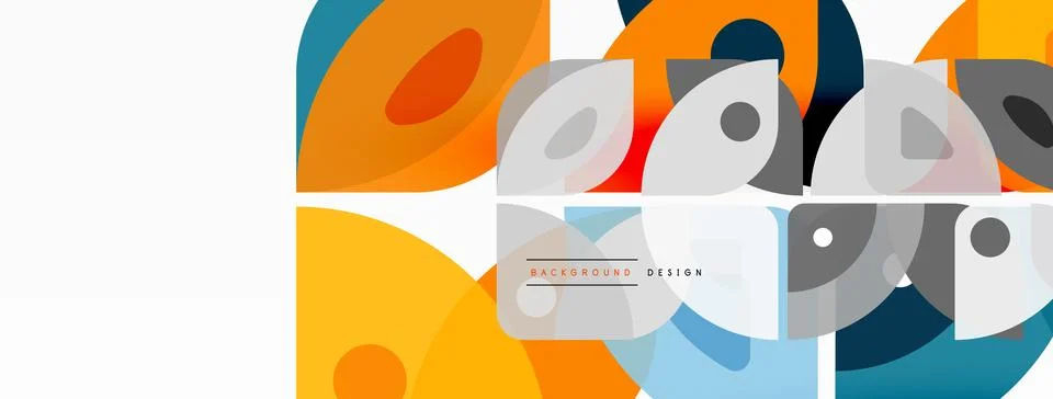 Lines, squares, circles and triangles. Geometric abstract background for イラスト素材