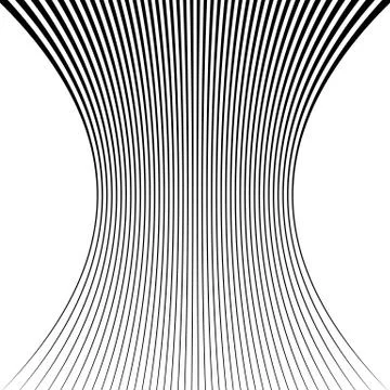 Lines with squeezed deformation effect. Stock Illustration