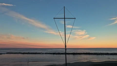 Lines at sunset on the mediterranean sea Stock Footage 230521891