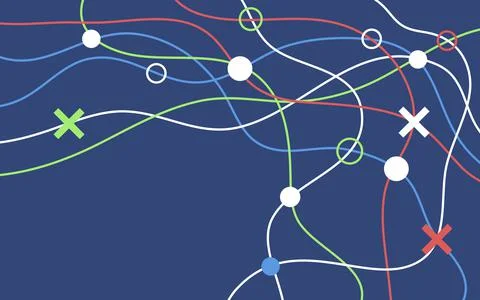 Lines tangle abstract background Stock Illustration
