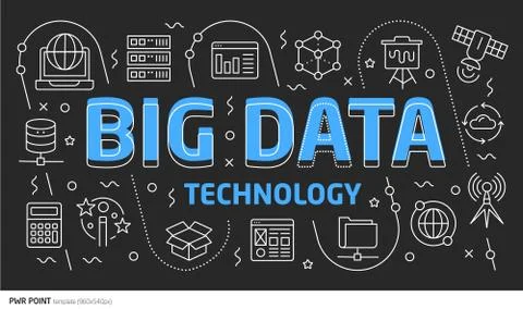 Lines template illustration big data Illustrazione stock