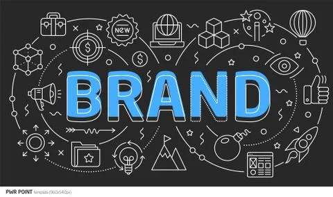 Lines template illustration brand Stock Illustration