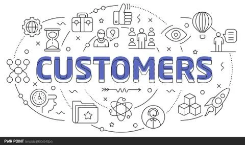 Lines template illustration custimers Stock Illustration