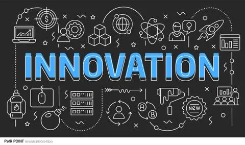 Lines template illustration innovation Stock Illustration