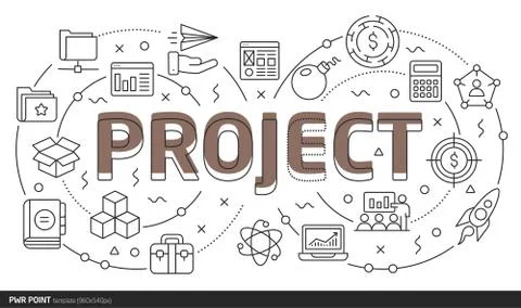 Lines template illustration project Stock Illustration