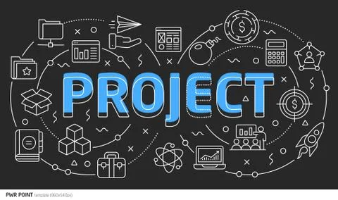 Lines template illustration project Stock Illustration