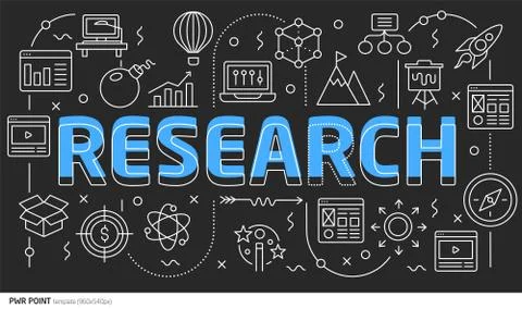 Lines template illustration research Stock Illustration