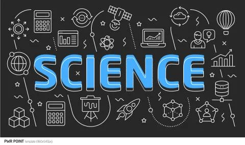 Lines template illustration science Stock Illustration