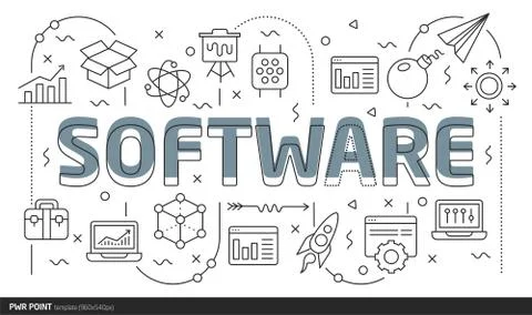 Lines template illustration software Stock-Illustration