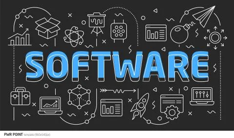 Lines template illustration software Stock Illustration