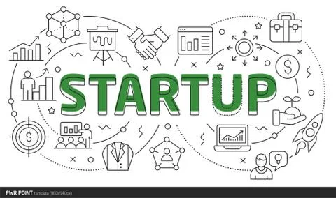 Lines template illustration startup 库存插图