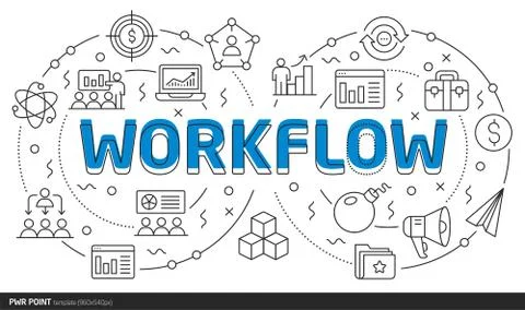 Lines template illustration workflow Illustrazione stock