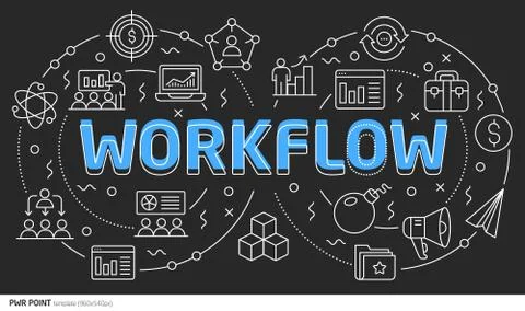 Lines template illustration workflow Stock Illustration