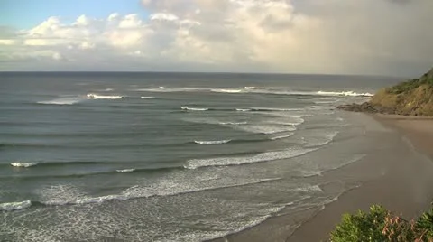 Lines of waves at Cape Bay in Australia Stock Footage 11348588