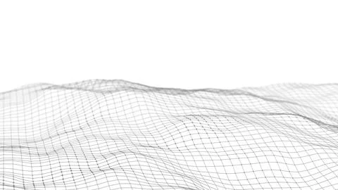 Lines on white background. Spatial grid. Template for presentations. 3D 스톡 일러스트