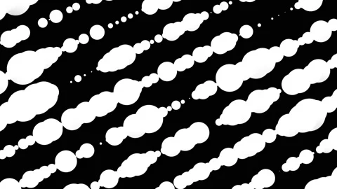 Lines of white resizing particles on a black background. Looped abstract animate Stock Footage 141235446