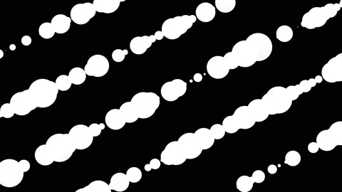 Lines of white resizing particles on a black background. Looped abstract animate Stock Footage 141235467