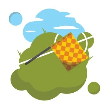 Linesman Referee Flag Stock Illustration