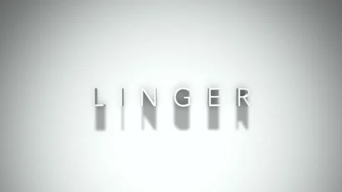 linger 3D title animation with shadows o... | Stock Video | Pond5